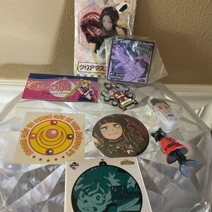 Vintage Side Collection of Touken My Hero Acedamia Keychains Sailor Moon Tattoo